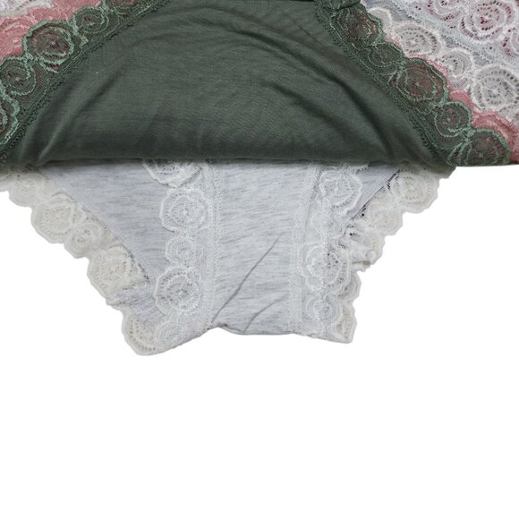 Laura Ashley Womens Lace Trim Bikini Panties 7-Pack XL Super Soft Rayon Spandex - Picture 12 of 15